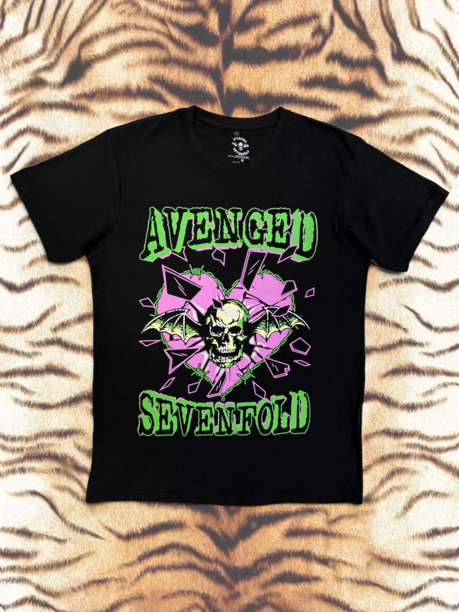 Avenged Sevenfold Premium Carbon T‑Shirt – Heart Break (100% Combed Cotton, Premium Soft‑Touch Finish)