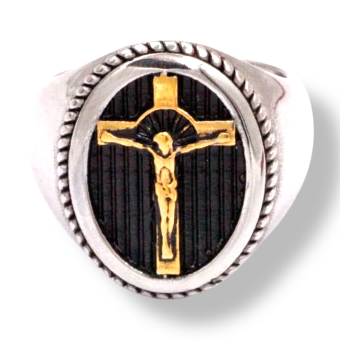 Cross and Jesus Ring