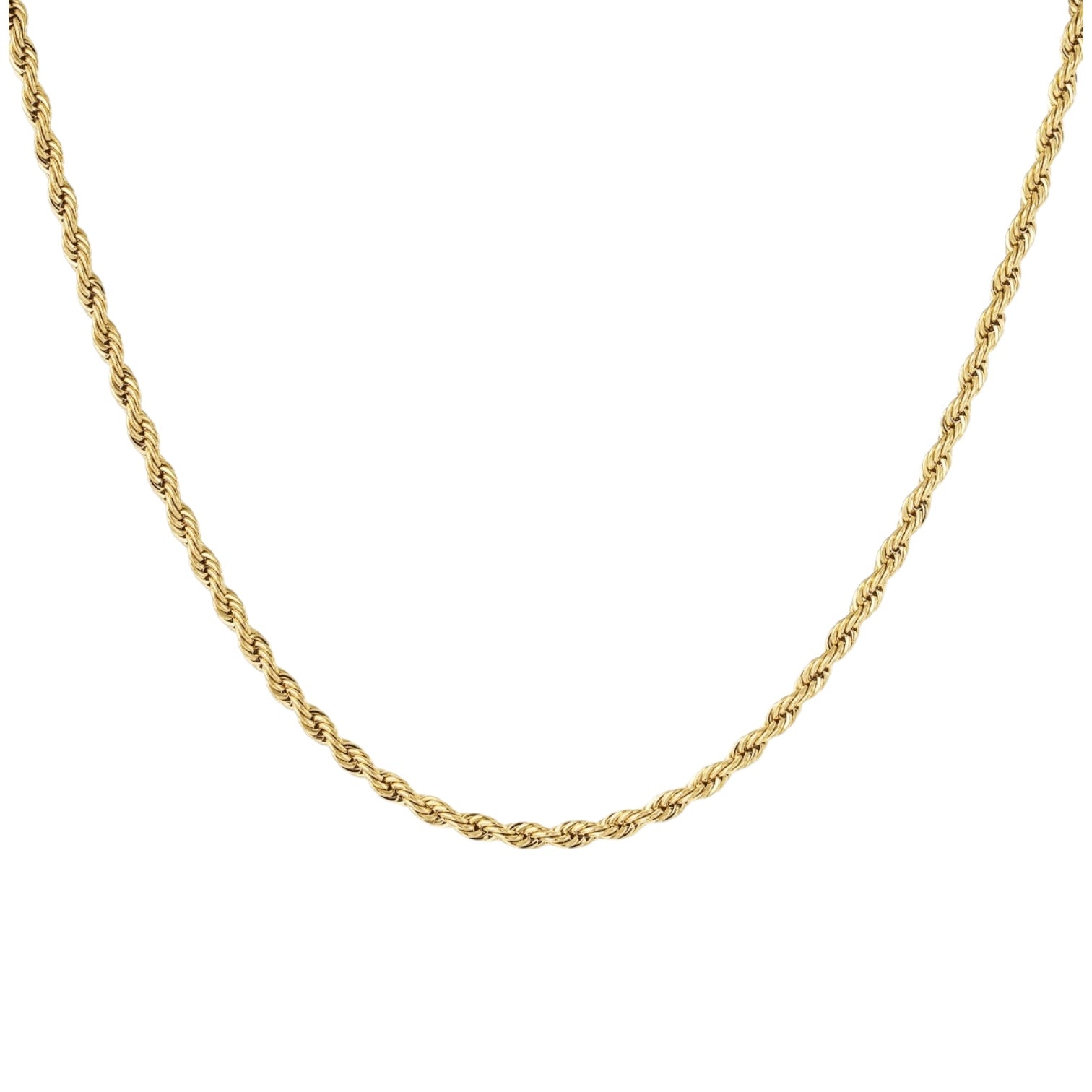 Gouden Ketting voor hanger gedraaid