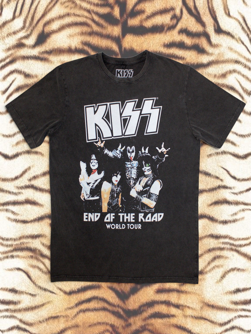 KISS Stone Wash T‑Shirt – End Of The Road World Tour (Limited Edition 999 stuks)