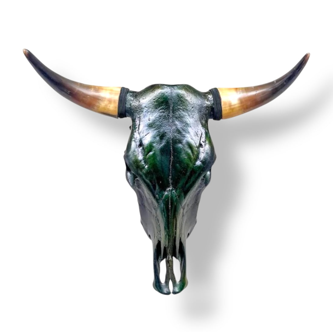 Bull Skull - Metallic Green