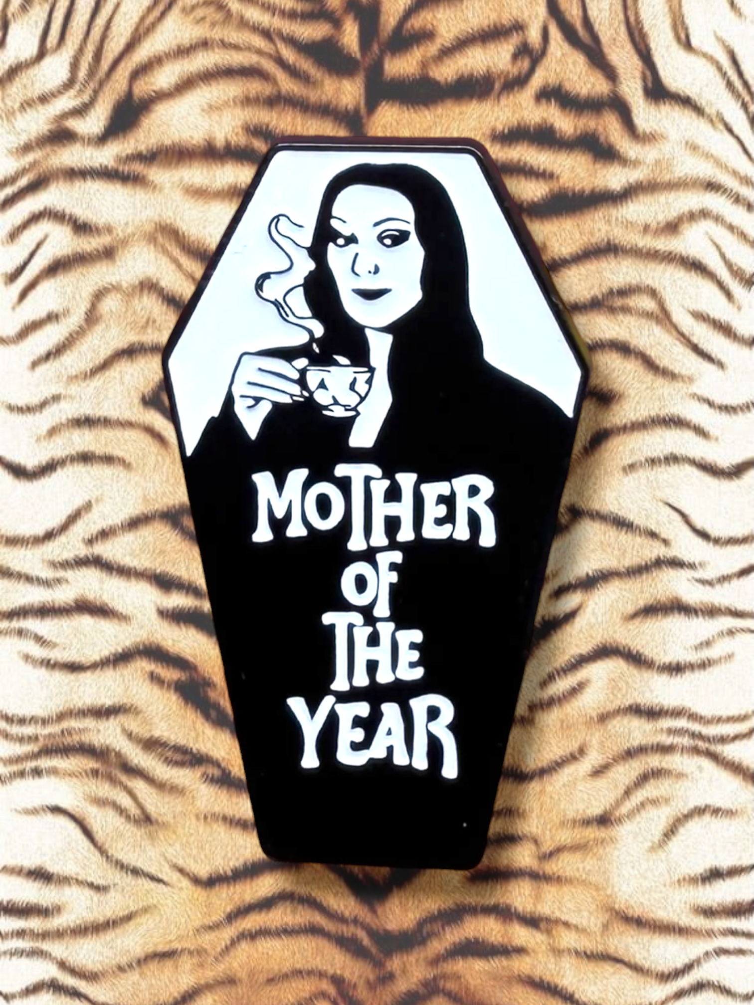Morticia Mother of the Year Pin
