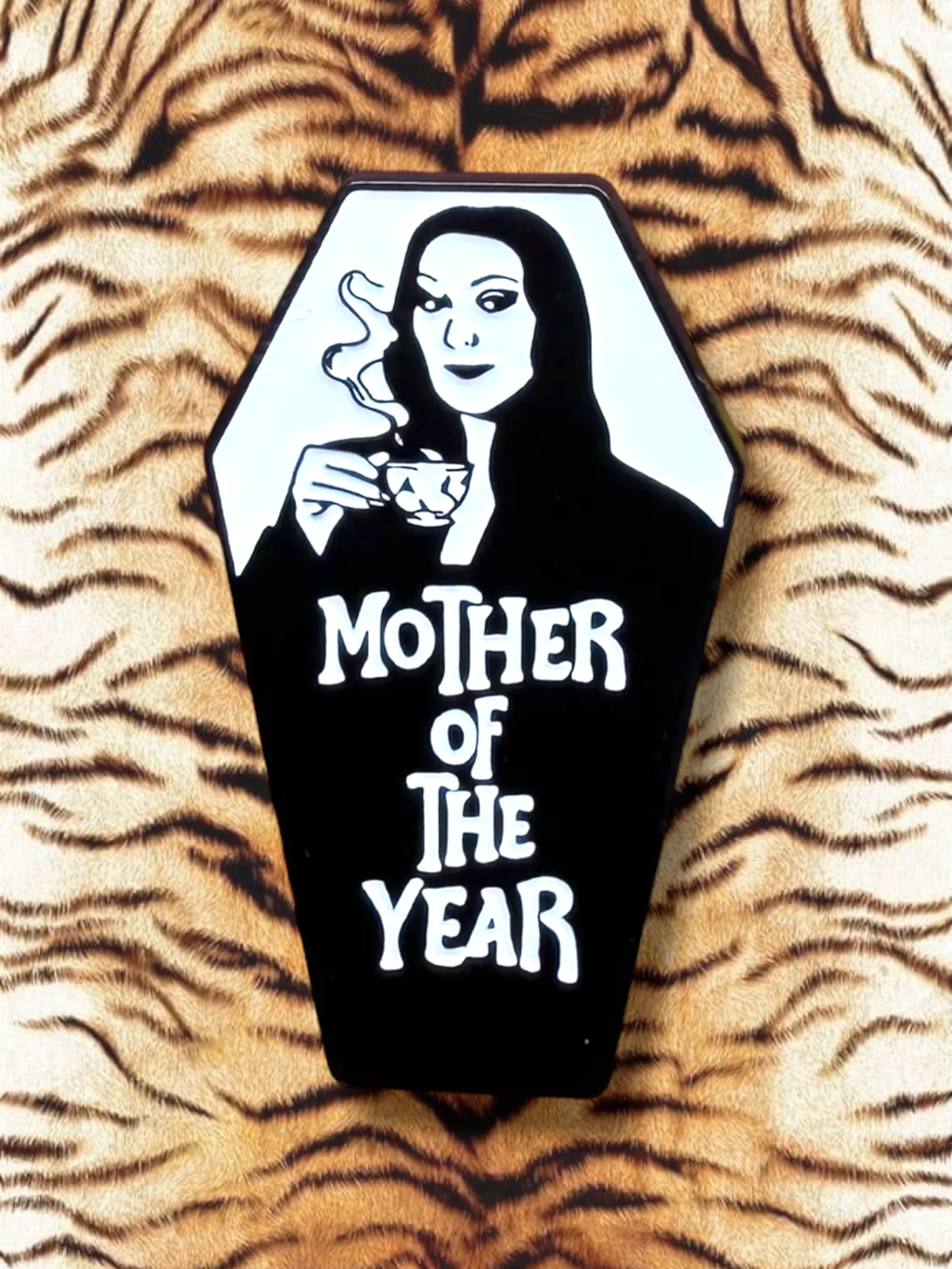Morticia Mother of the Year Pin