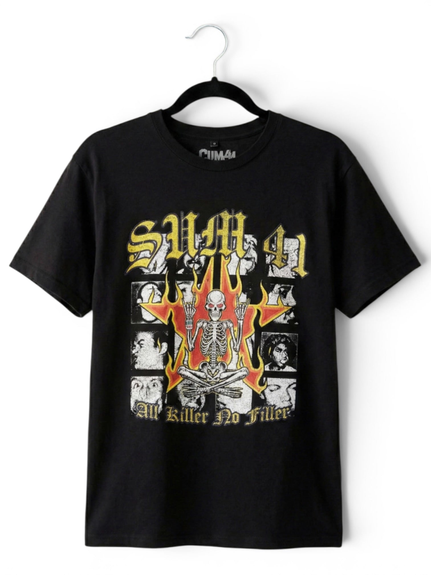 Sum 41 Premium Carbon T‑Shirt – All Killer No Filler Tracklist (100% Combed Cotton, Premium Soft‑Touch Finish)