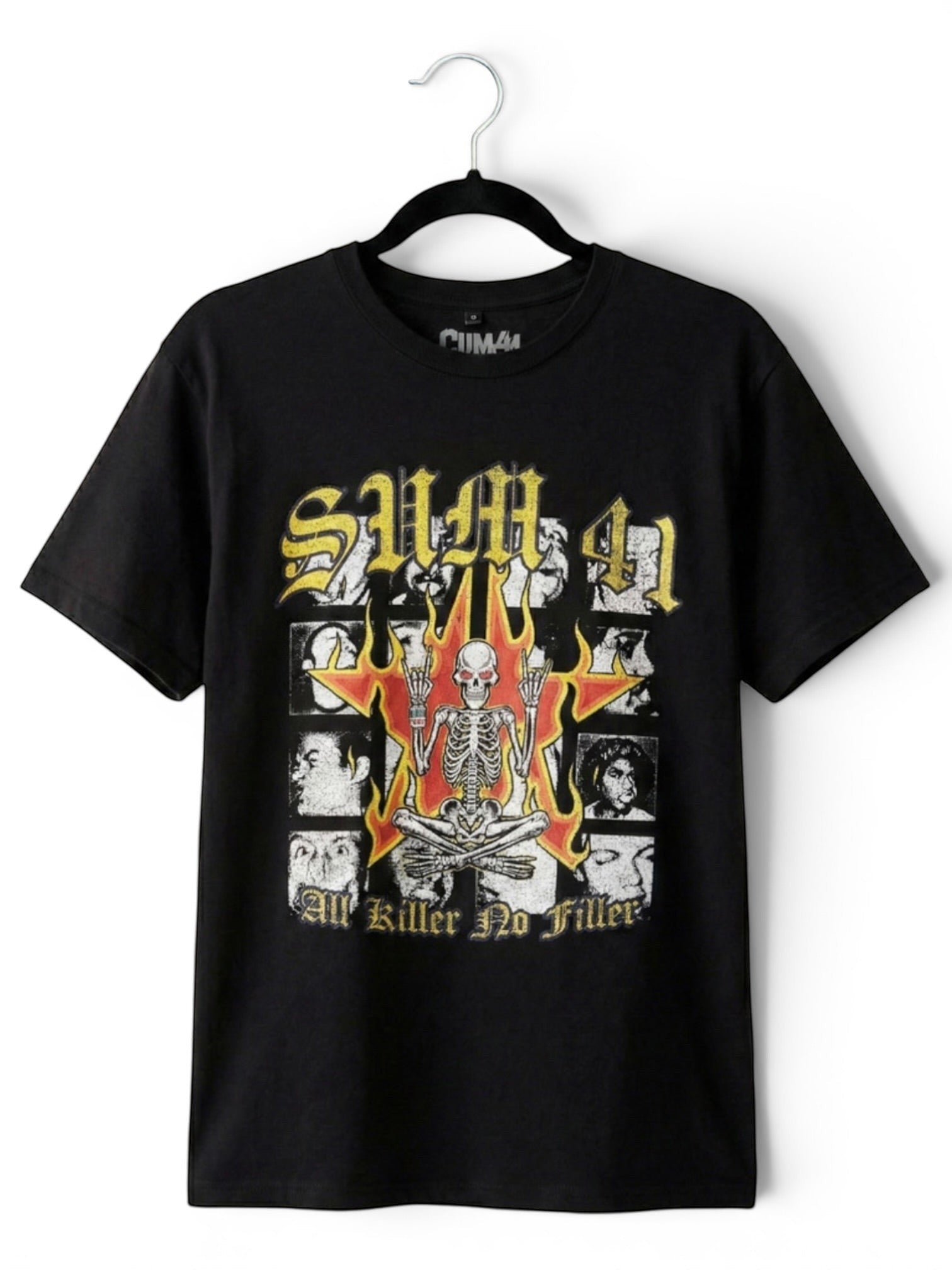 Camiseta Sum 41 Premium Carbon – Tracklist de All Killer No Filler (100% algodón peinado, acabado suave premium)