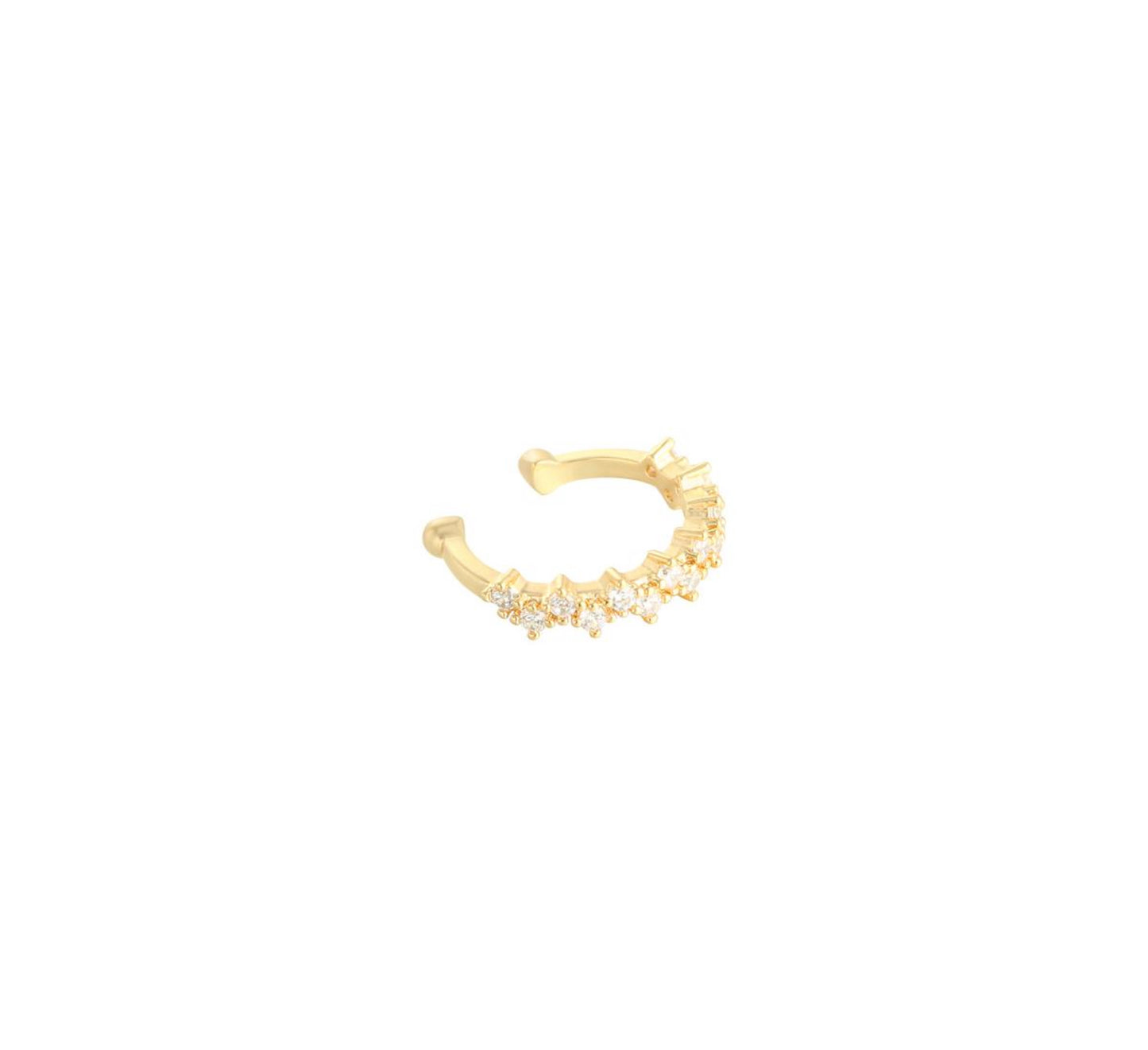 Ear cuff piedras oro