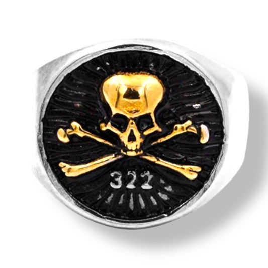 Cross-Bone Skull Ring