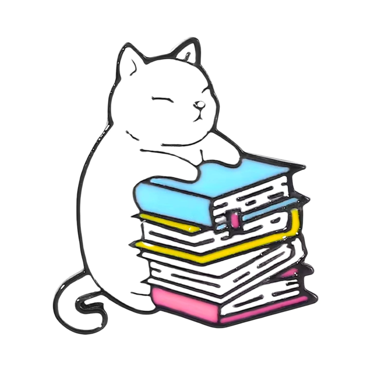 Cat Pin with books