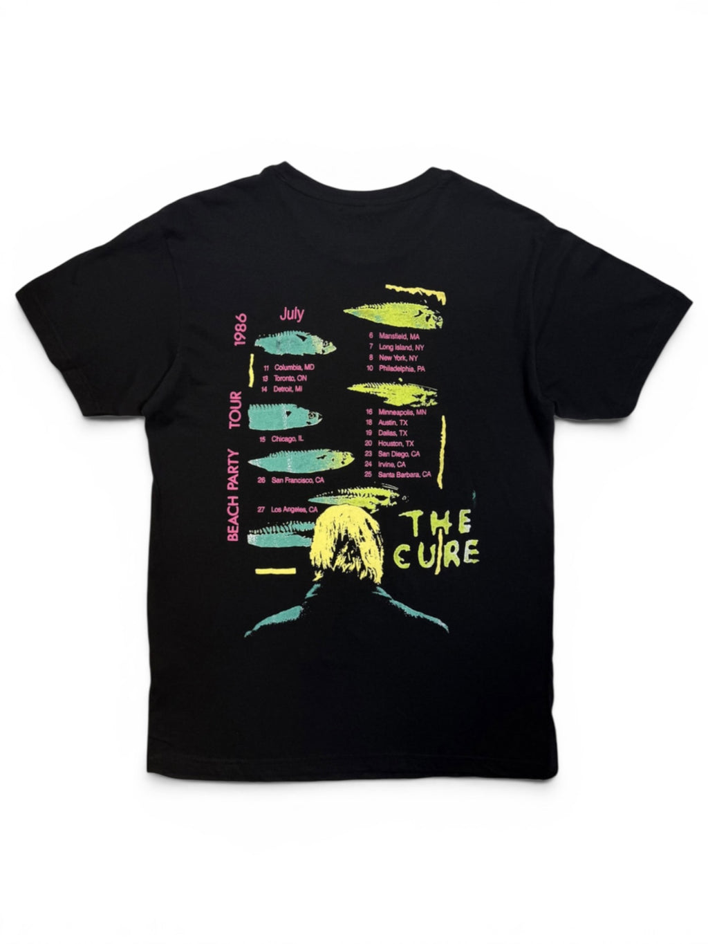 The Cure Premium Carbon T‑Shirt – Beach Party Tour ’86 (100% Combed Cotton)