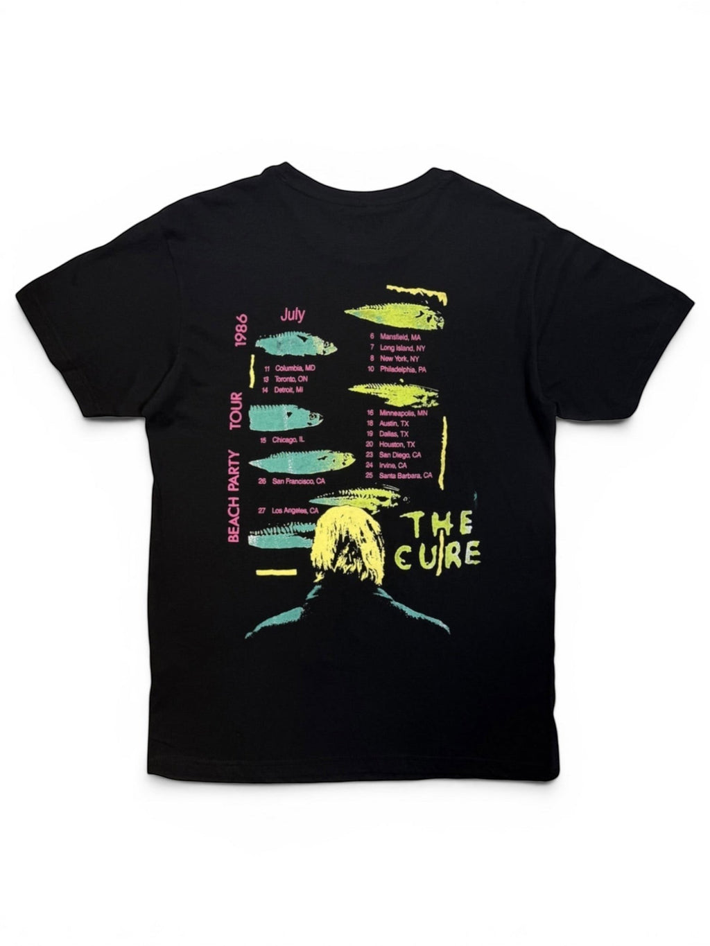 The Cure Premium Carbon T-Shirt – Beach Party Tour ’86 (100% algodón peinado)