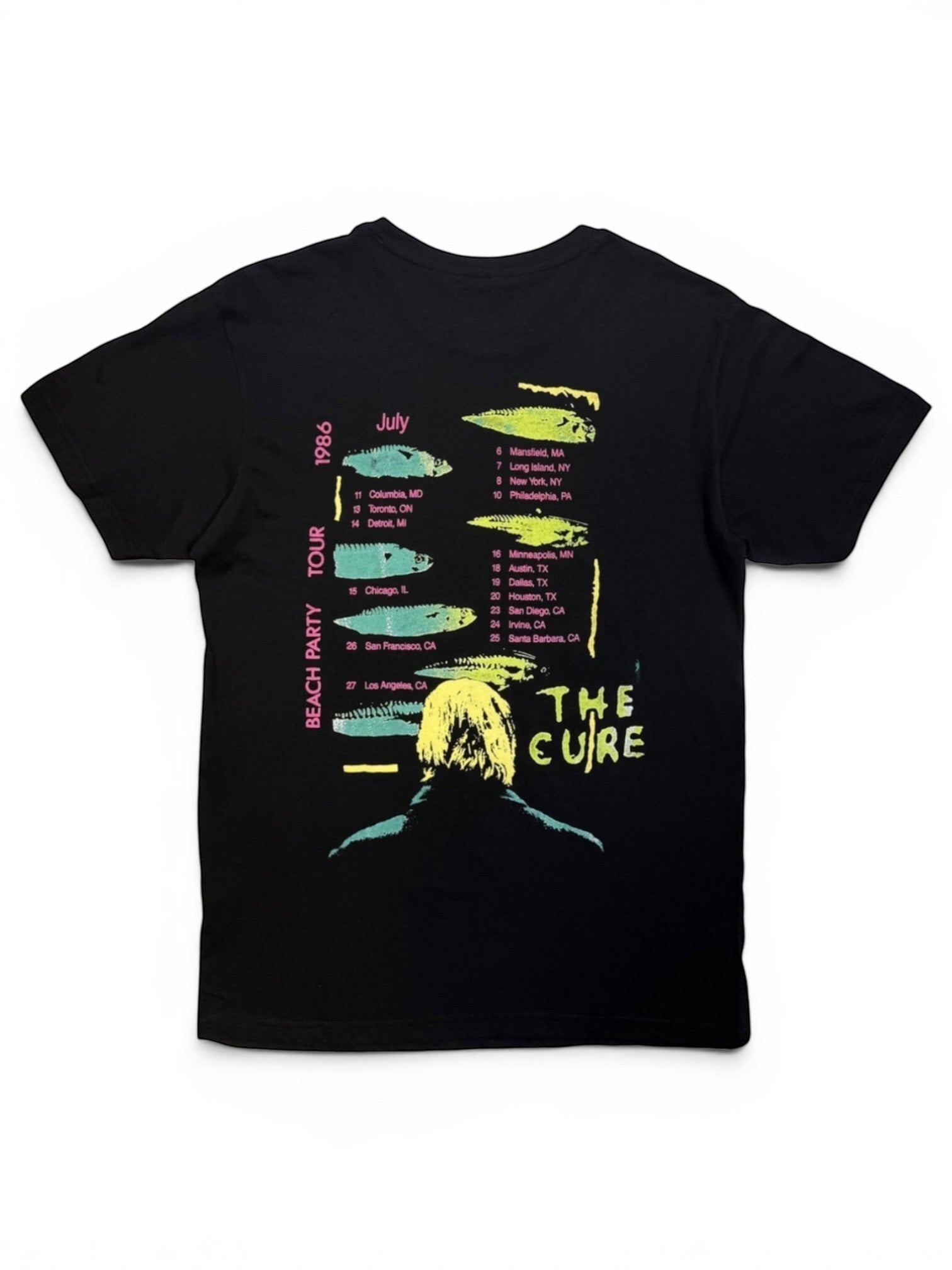The Cure Premium Carbon T-Shirt – Beach Party Tour ’86 (100% algodón peinado)