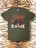 Johnny Cash Unisex Stone Wash T-Shirt: Desert Cowboy (Green)