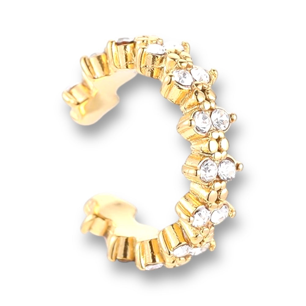 Ear cuff Goud met steentjes