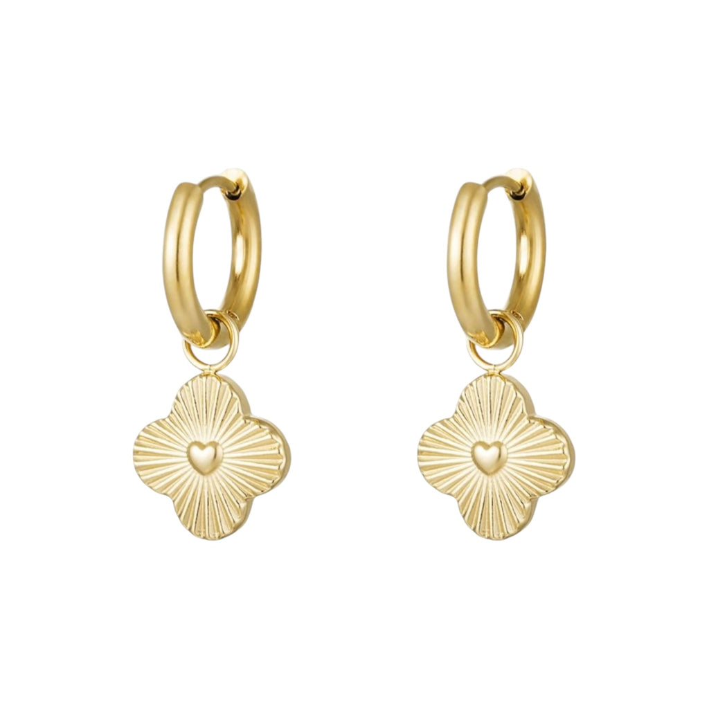 Gouden oorbellen met hanger