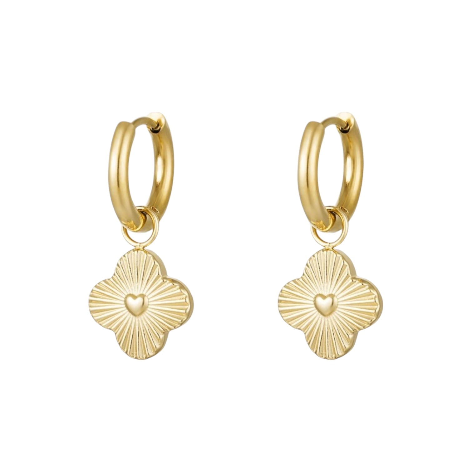 Gouden oorbellen met hanger