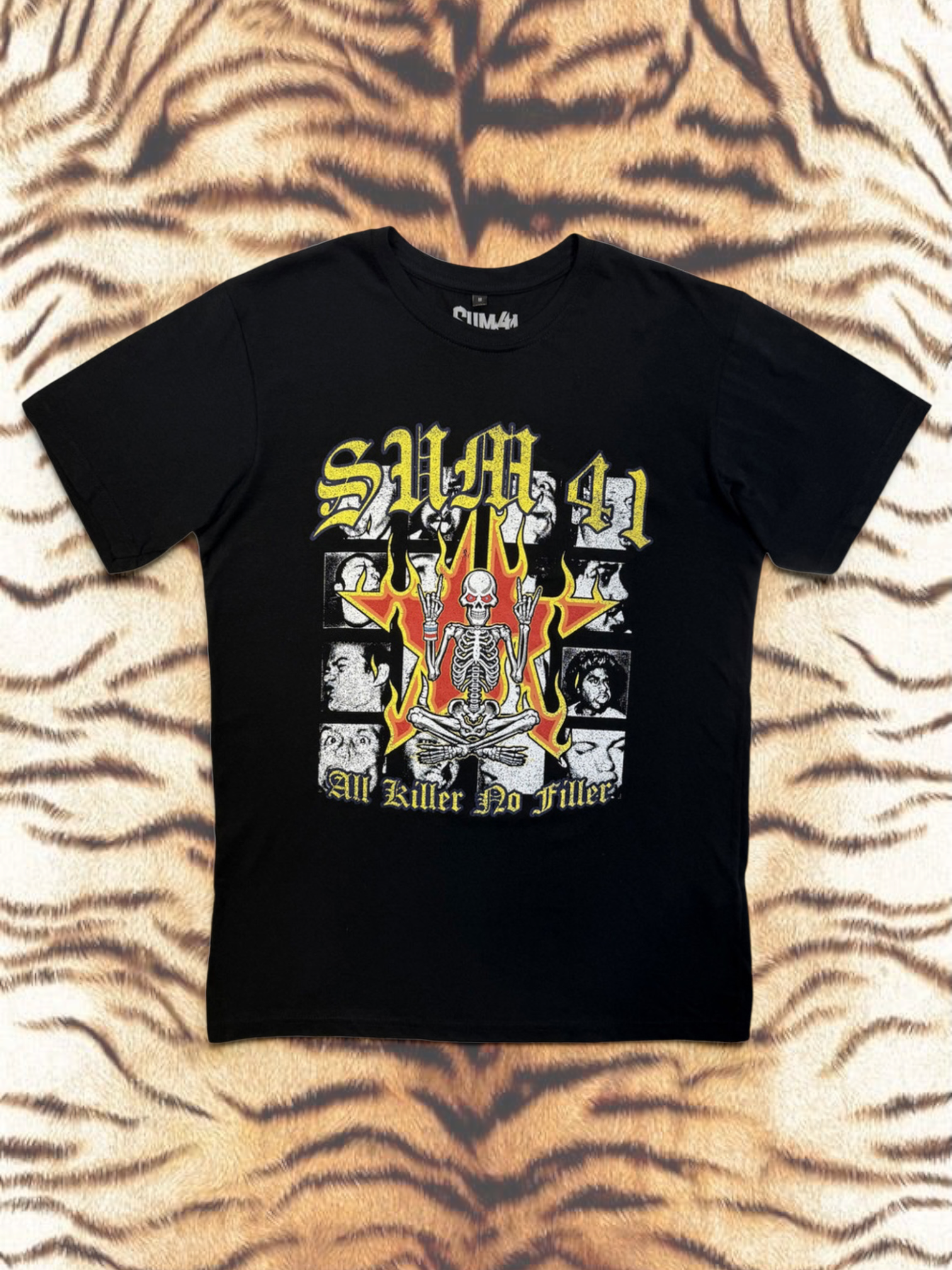 Sum 41 Premium Carbon T‑Shirt – All Killer No Filler Tracklist (100% Combed Cotton, Premium Soft‑Touch Finish)