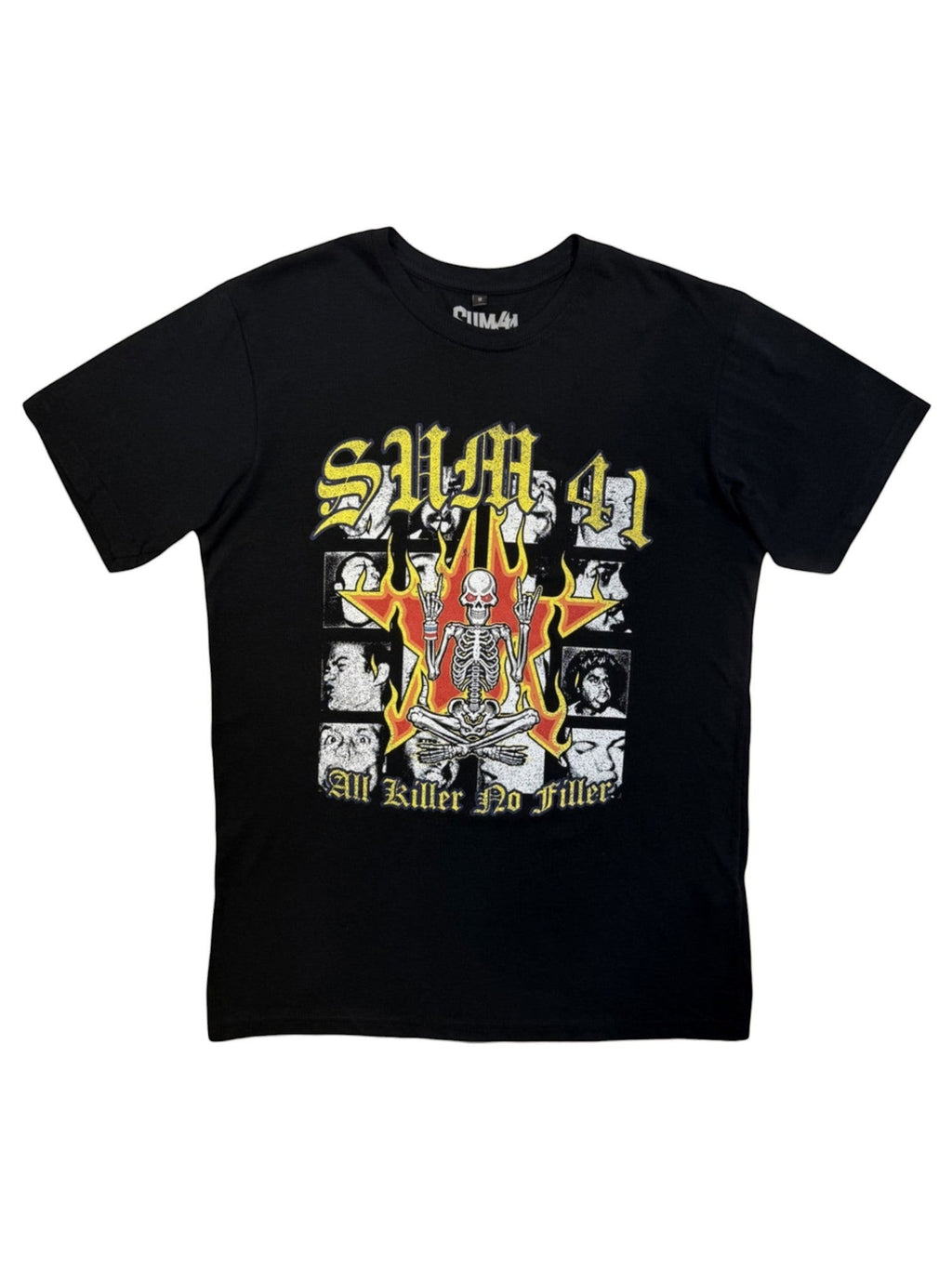 Camiseta Sum 41 Premium Carbon – Tracklist de All Killer No Filler (100% algodón peinado, acabado suave premium)
