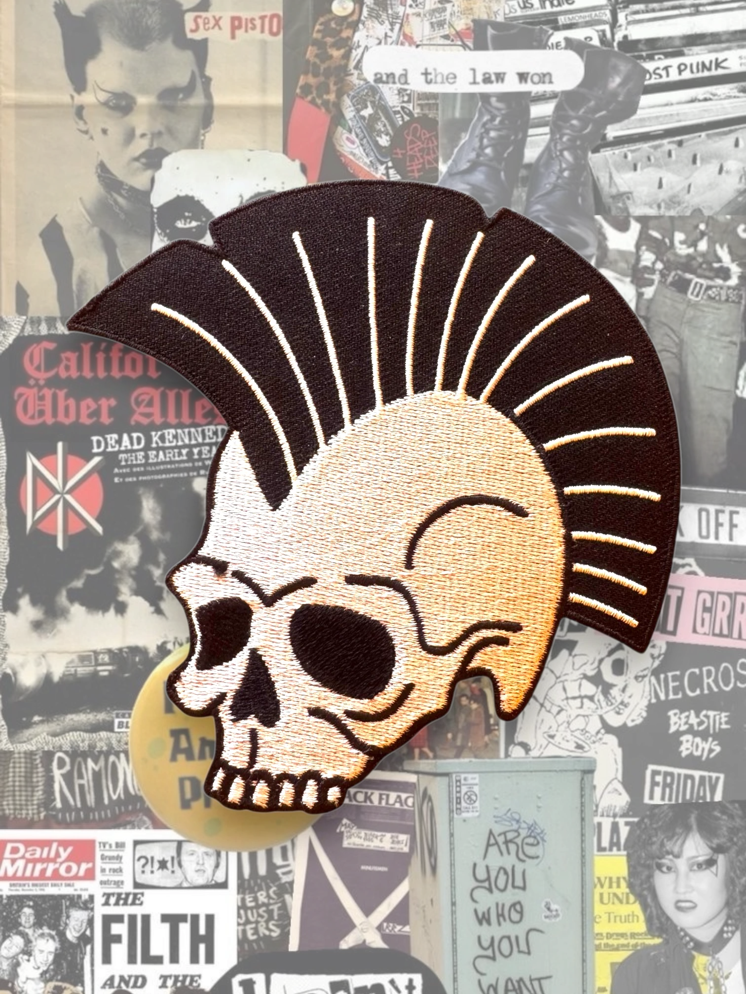 Mohawk Skull Patch