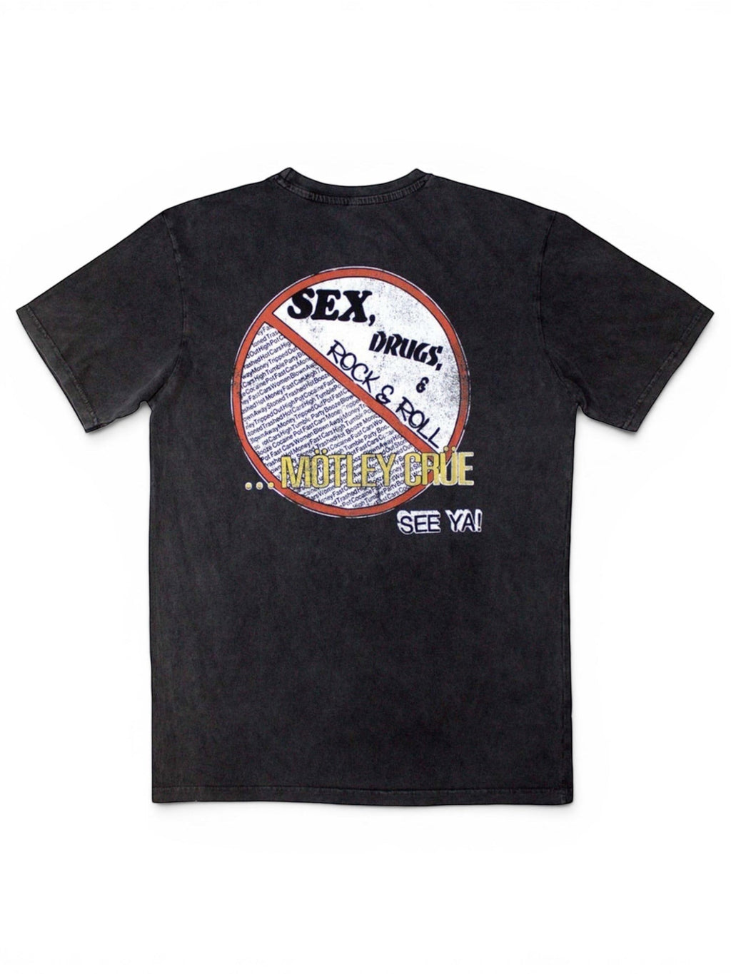 Mötley Crüe Stone Wash T-Shirt – No Fun Tour ’84 (Edición Limitada 999 unidades)