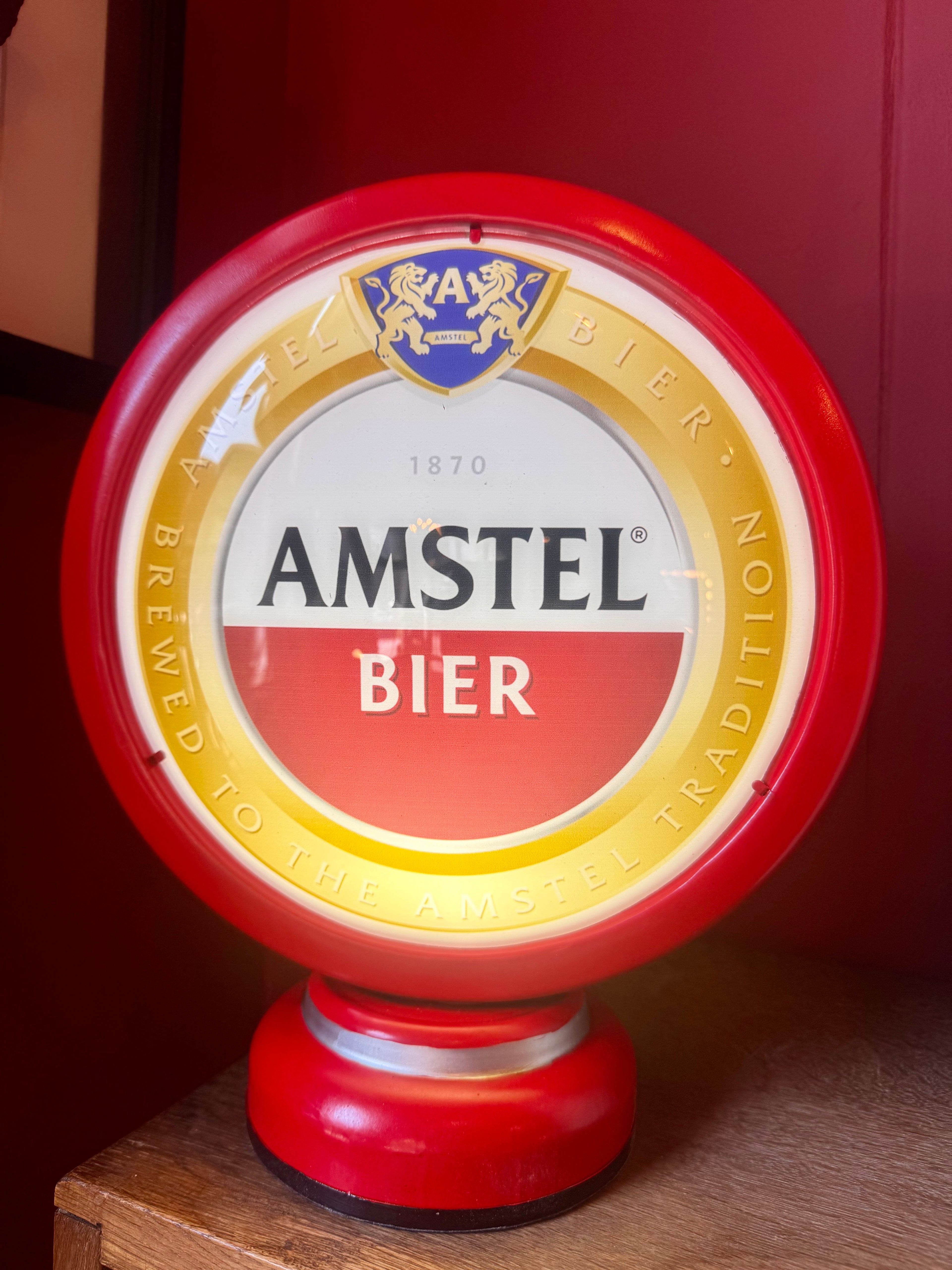 Vintage Amstel Bier Lamp op standaard