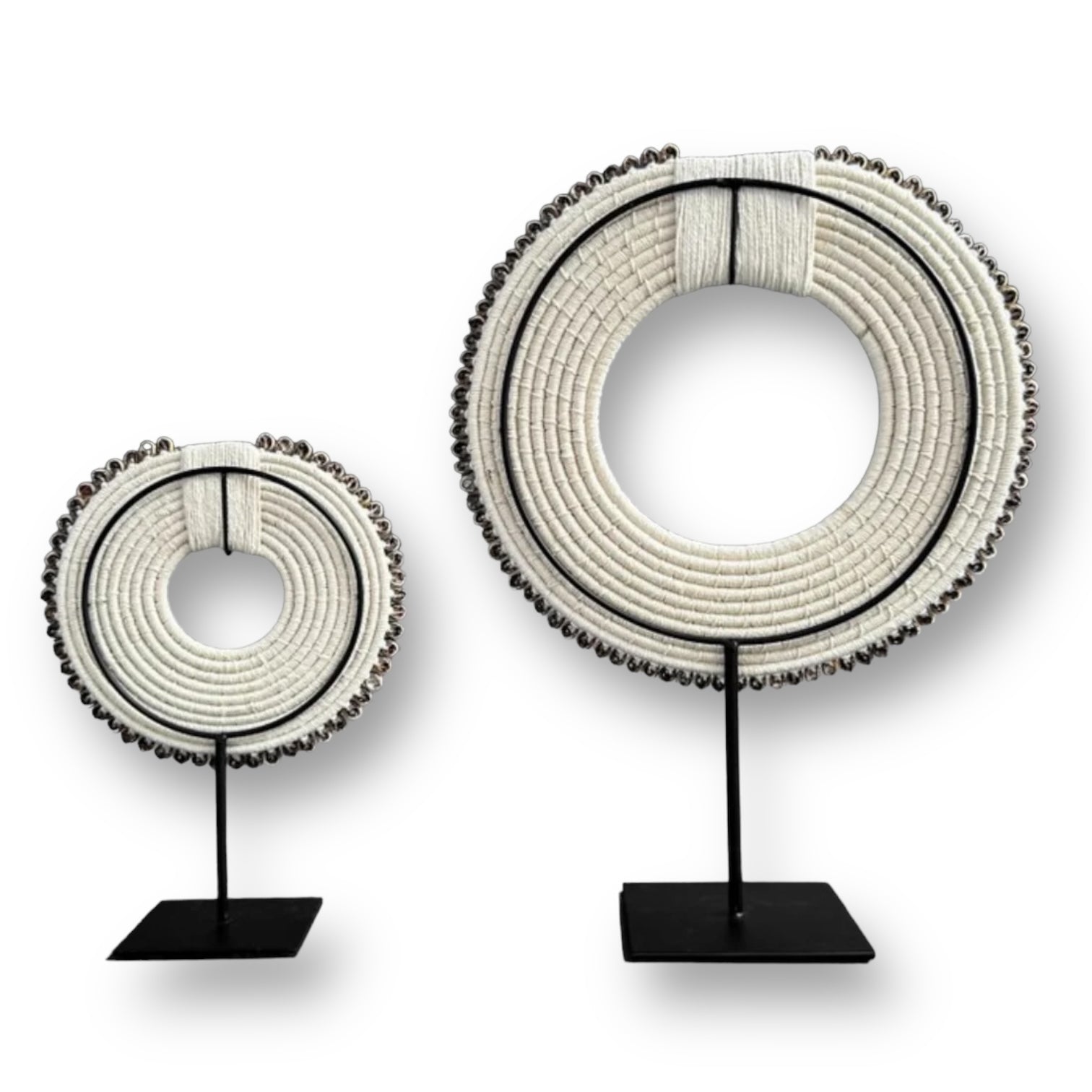 Nassaschelp ornamenten - geel/grijs