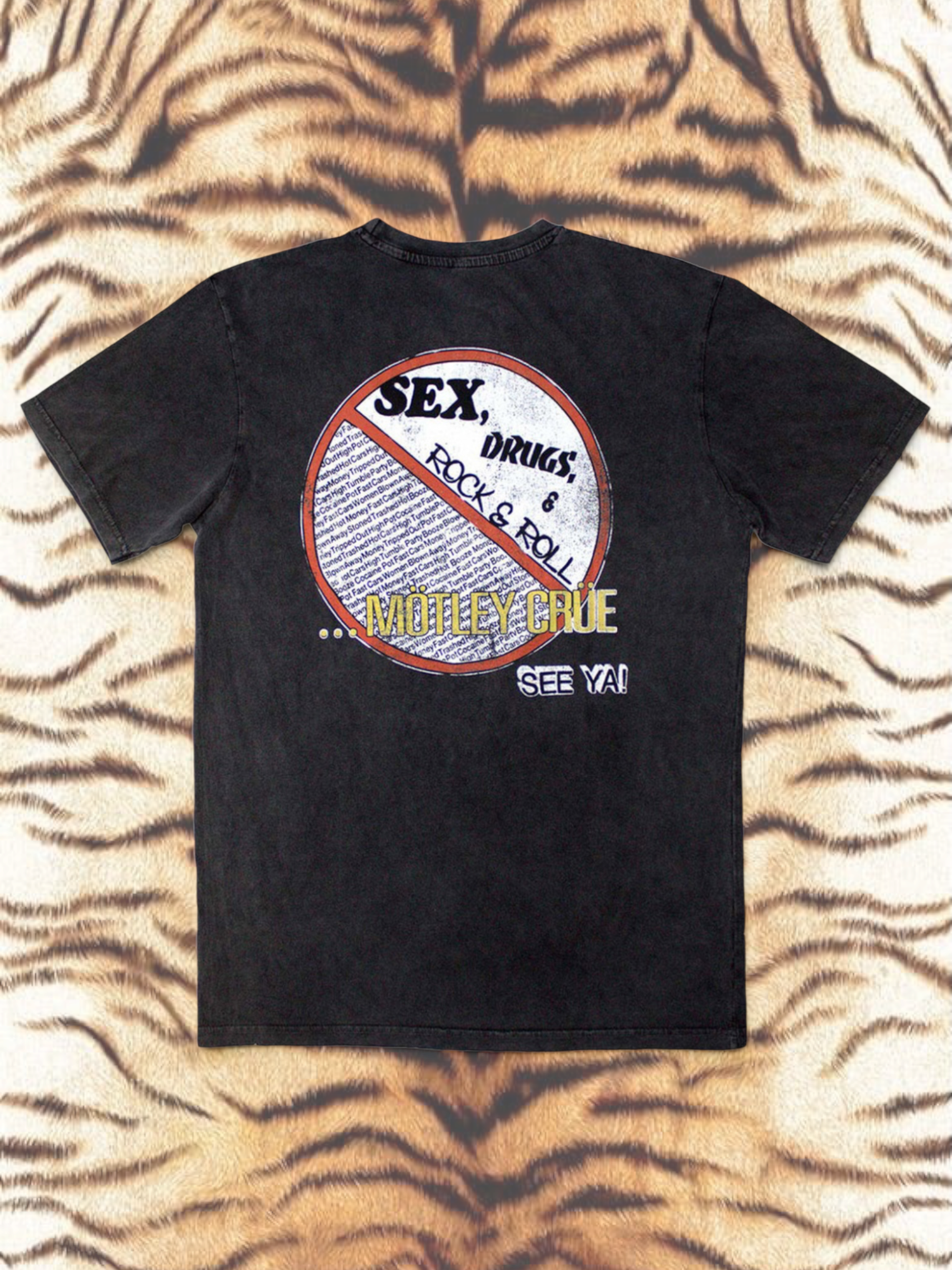 Mötley Crüe Stone Wash T‑Shirt – No Fun Tour ’84 (Limited Edition 999 stuks)