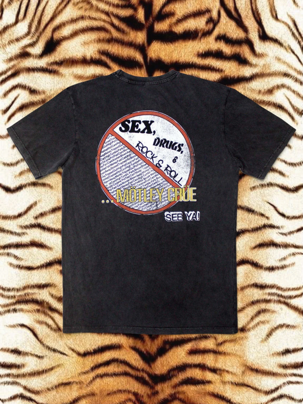 Mötley Crüe Stone Wash T-Shirt – No Fun Tour ’84 (Edición Limitada 999 unidades)