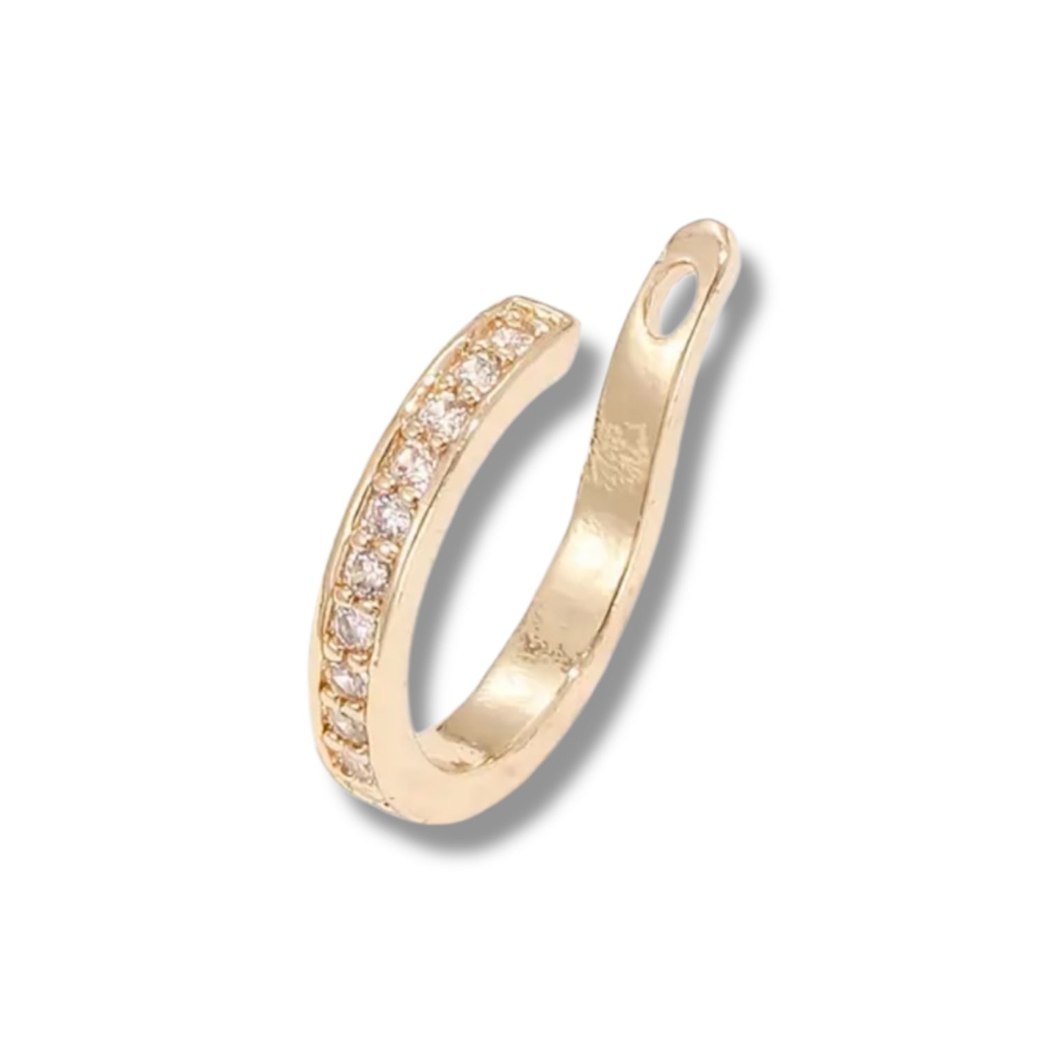 Gouden Ear cuff met steentjes