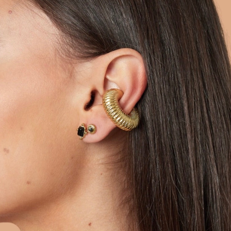 Ear cuff Zilver Ribbel