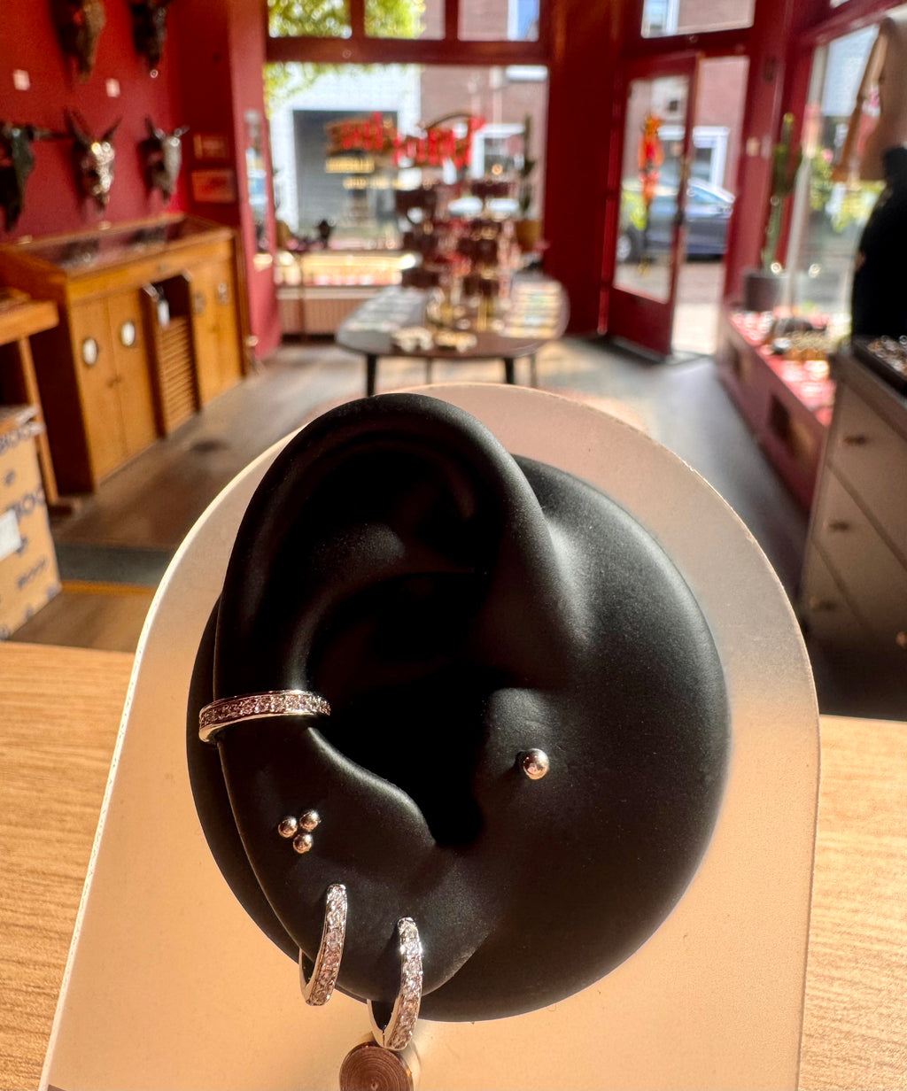 Zilveren labret Piercing