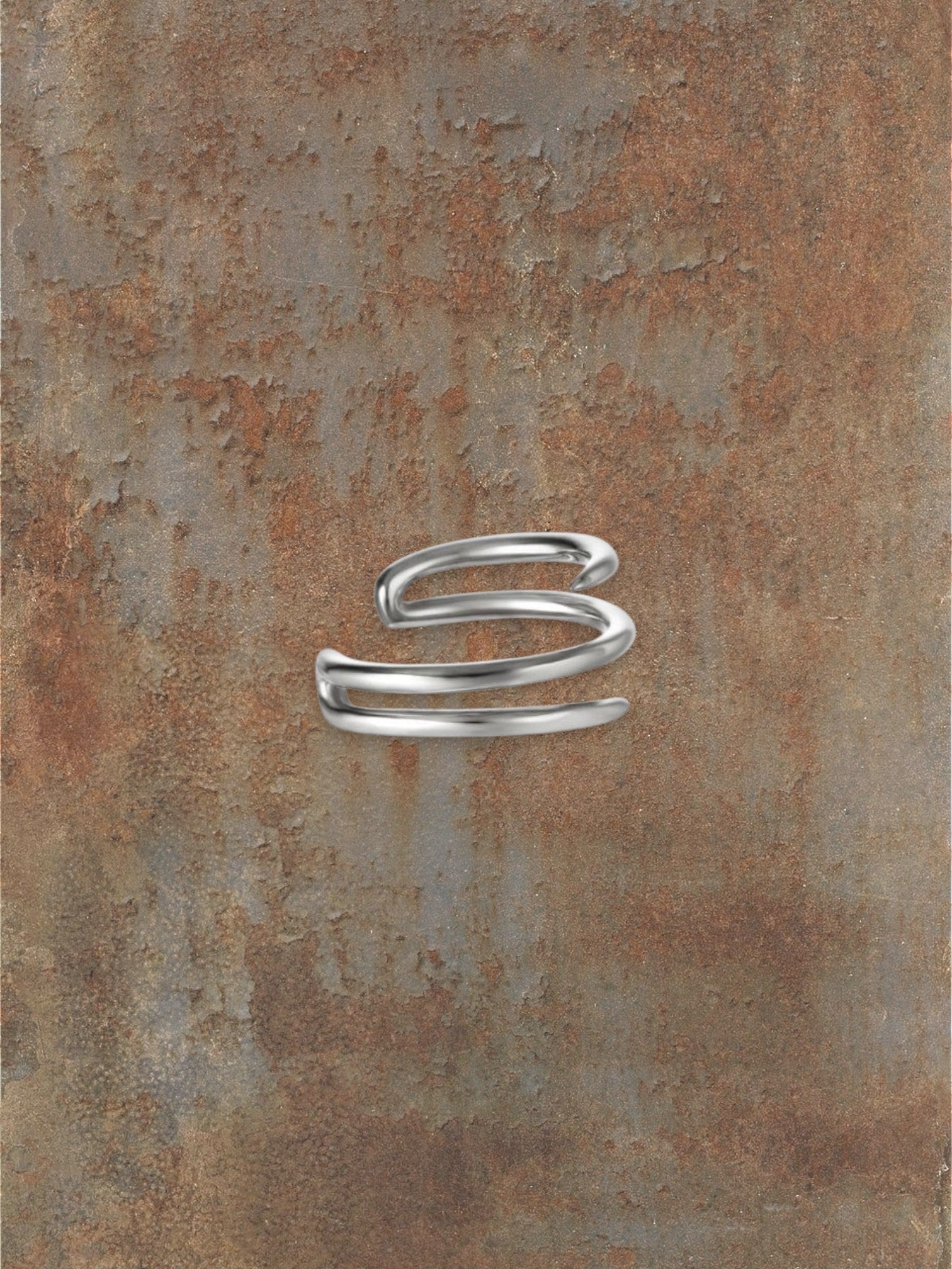 Ear cuff zilver spiraal