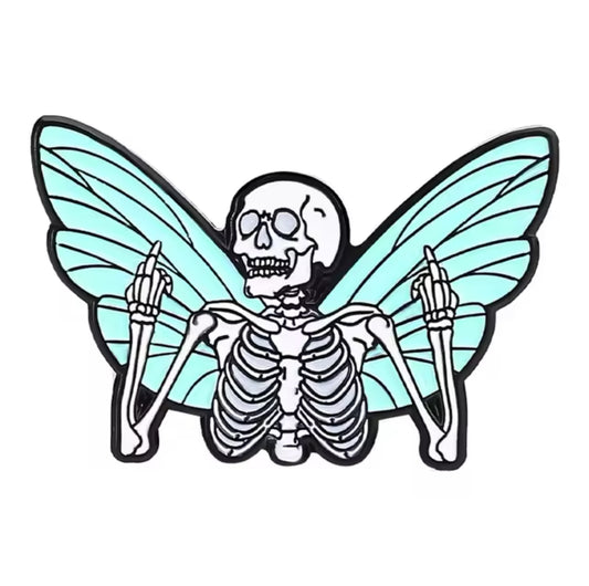 Butterfly skull Pin