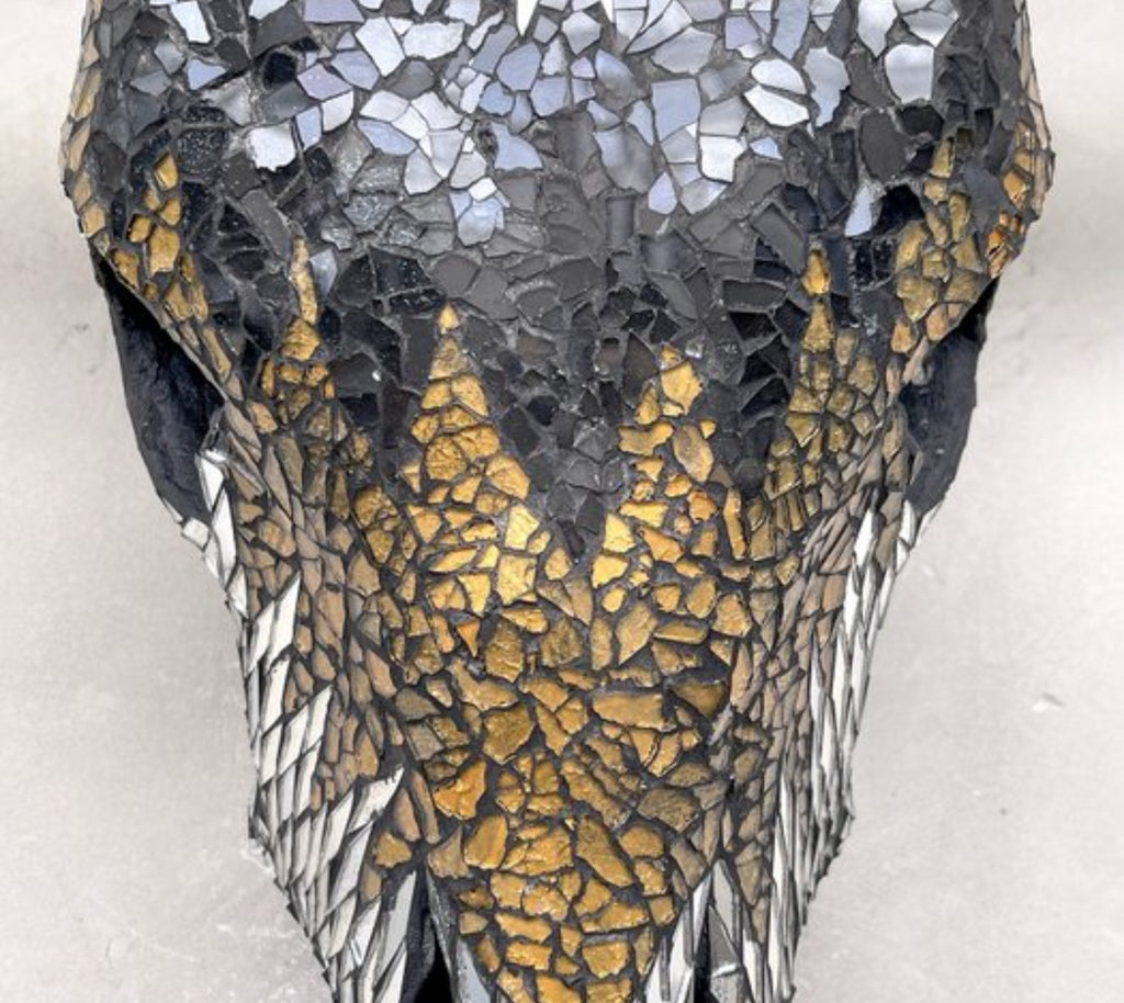Bull Skull - Glass/Mirror Mosaic