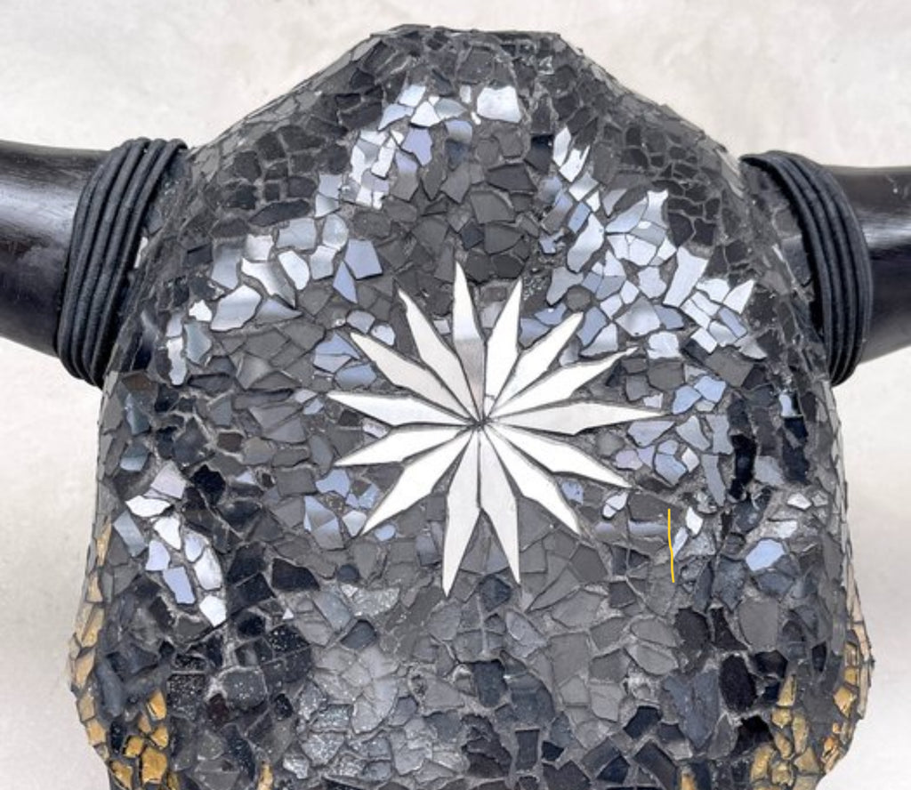 Bull Skull - Glass/Mirror Mosaic