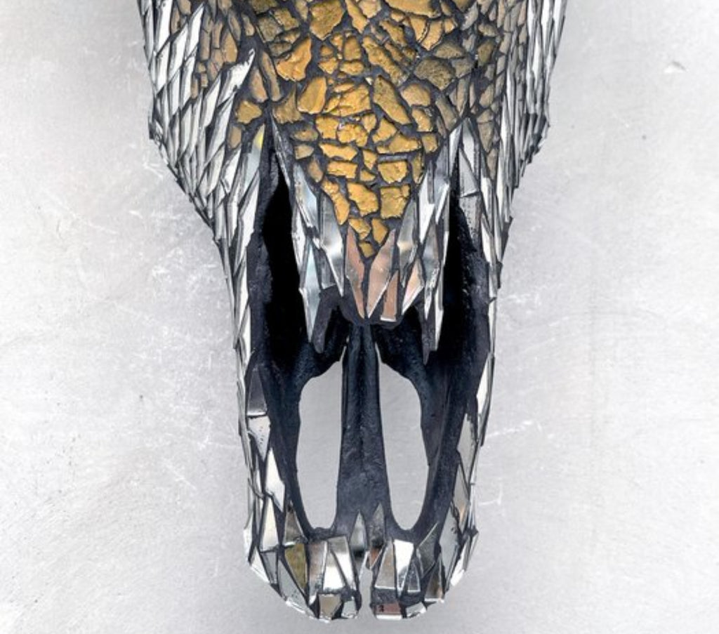 Bull Skull - Glass/Mirror Mosaic