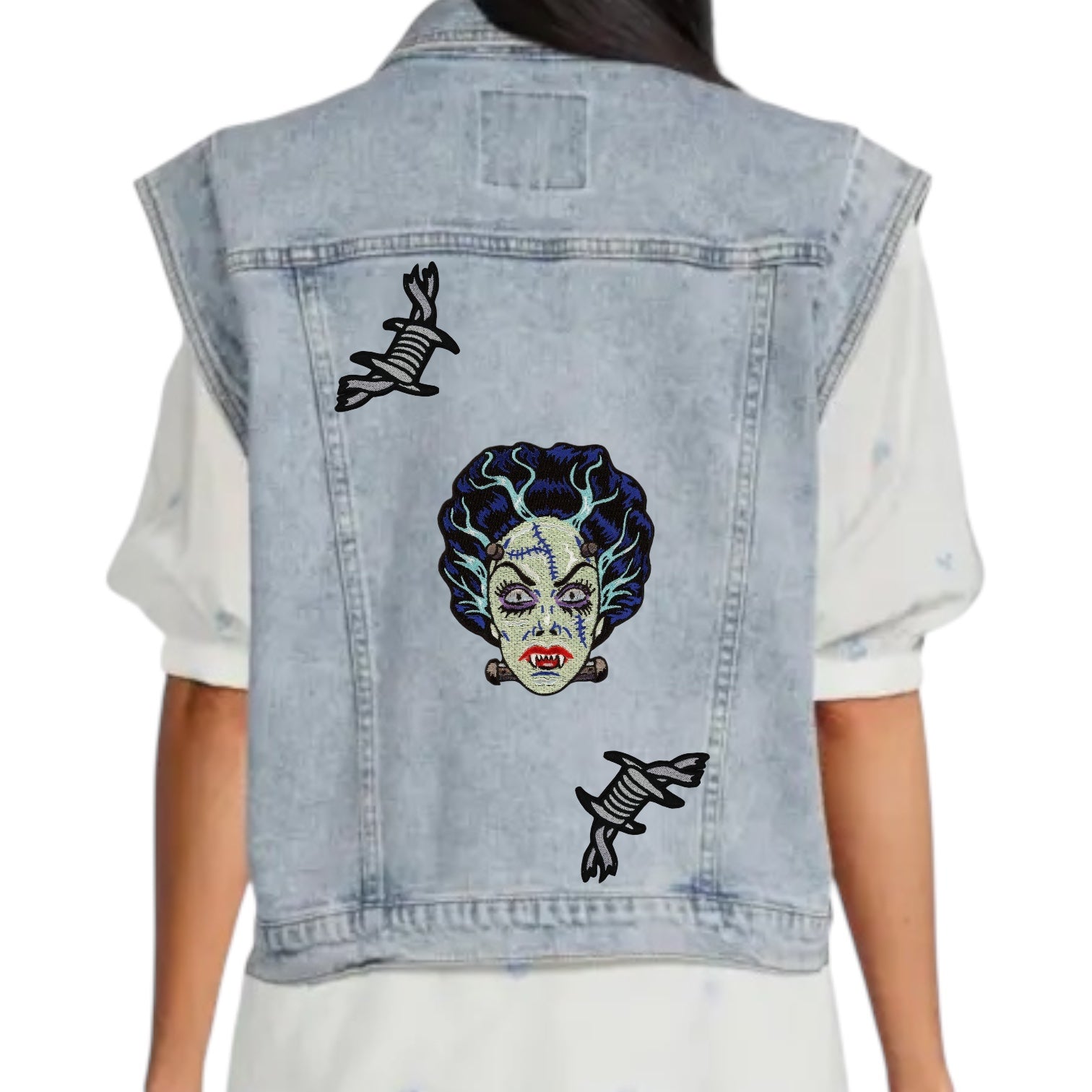 Barbed Wire Iron On Embroidered Patch