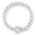 Zilveren schakel armband