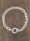WILDSIDE silver stainless steel chunky link bracelet with toggle clasp. Elegant and durable.