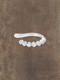 Ear cuff diamant steentjes zilver