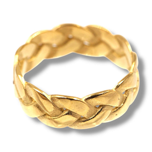 Gouden Gevlochten Ring
