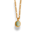 Gouden Ketting met turquoise hanger