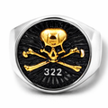 Cross-Bone Skull Ring