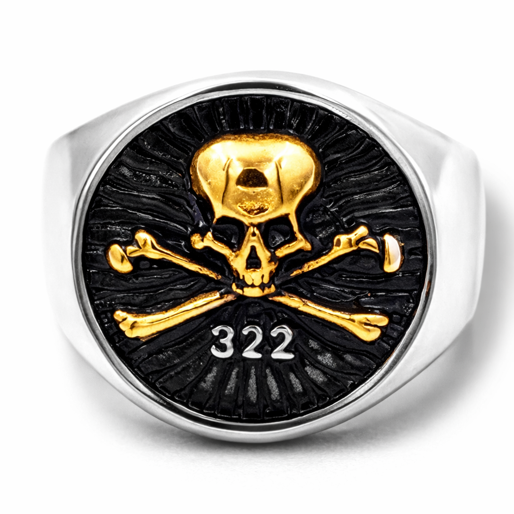 Cross-Bone Skull Ring