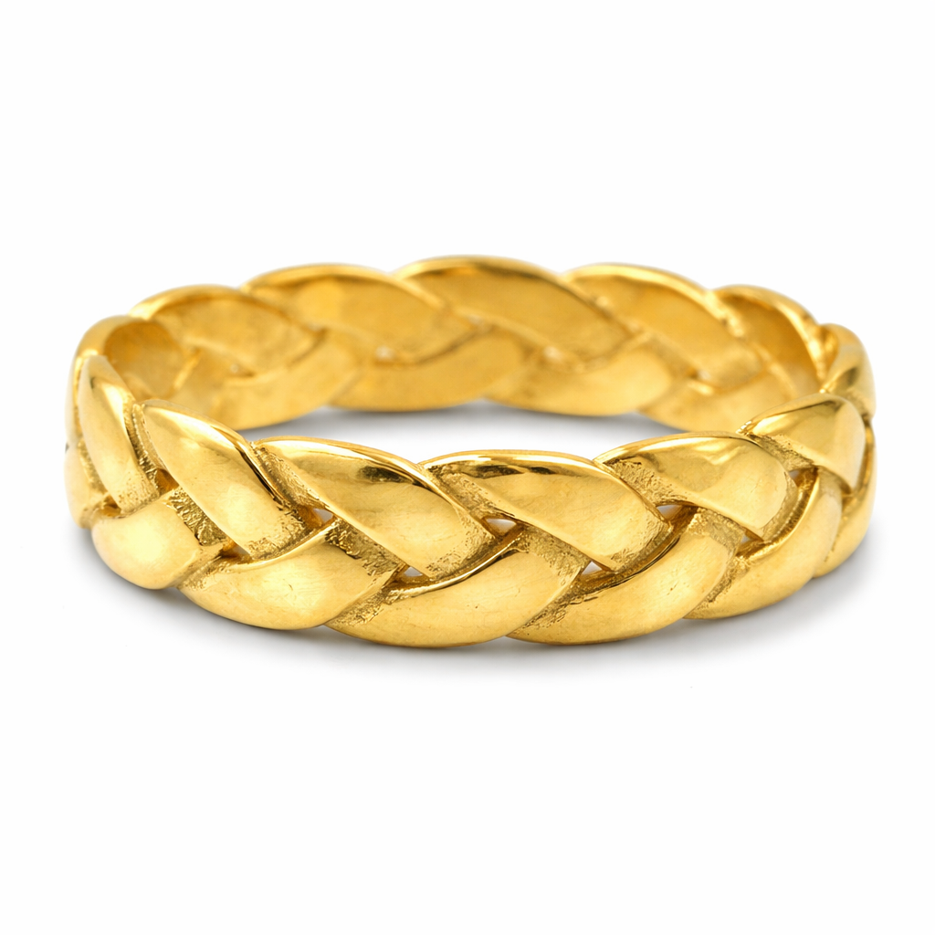 Gouden Gevlochten Ring
