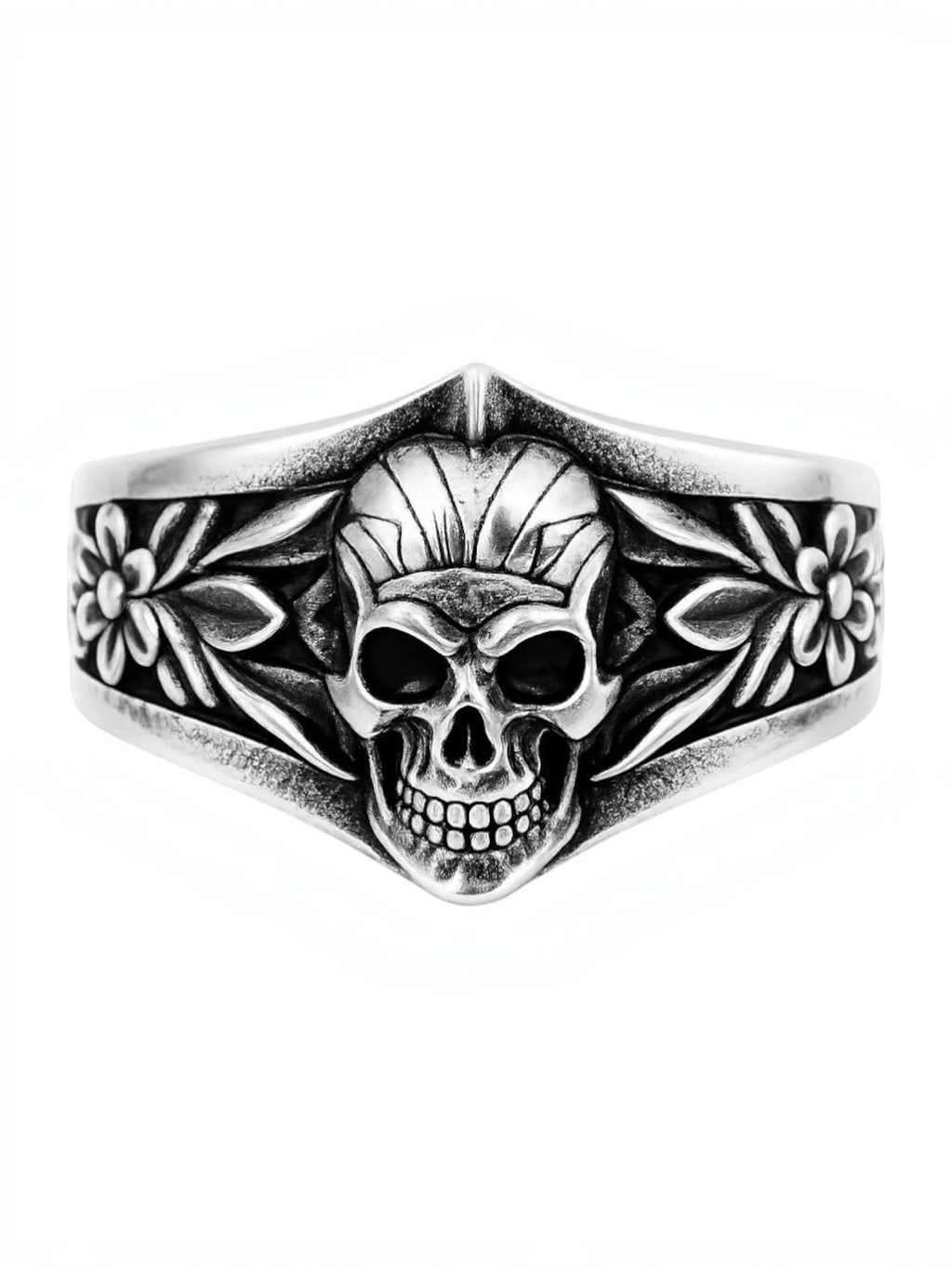 Flower Skull Ring