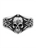 Flower Skull Ring