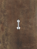 WILDSIDE silver labret piercing with a ball end and flat disc base. Elegant and durable for everyday wear.