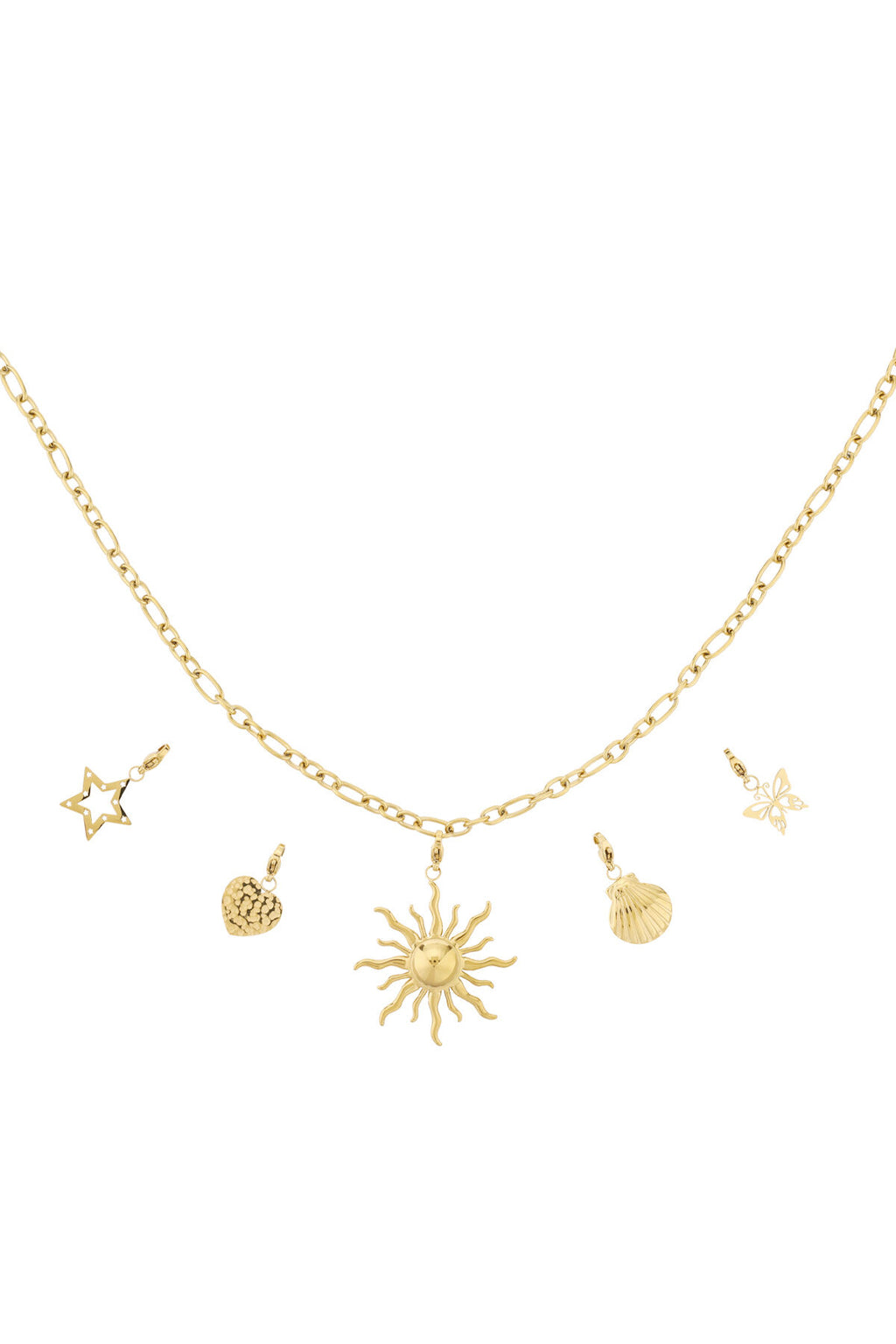 Elegant 14K Gold Plated Heart Pendant Necklace