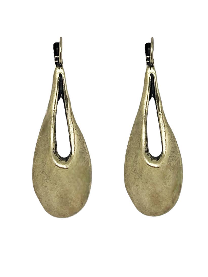 Gouden teardrop oorhangers