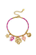 Elegant Rose Red Braided Bracelet for Spring/Summer